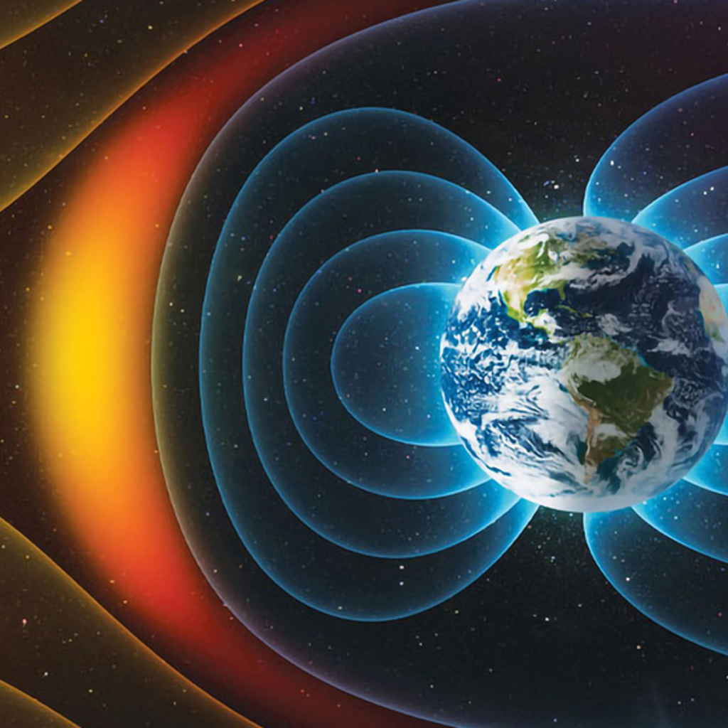 Graphic showing Earth's magnetic fields