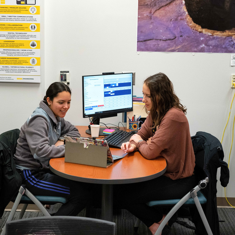 Photo of student tutoring session