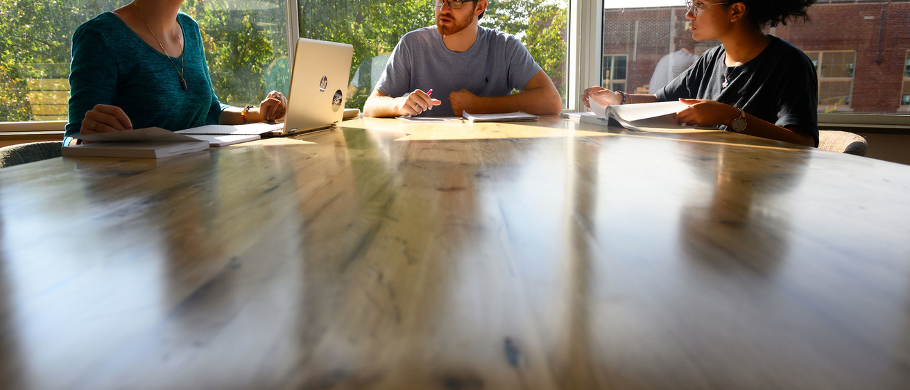 Students studying at Stanley Hall