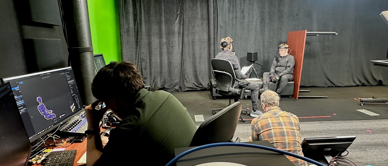 Students participating in motion capture