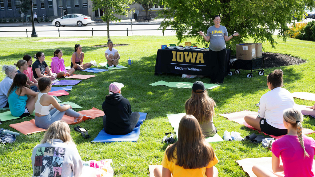 Wellness meditation on the Pentacrest