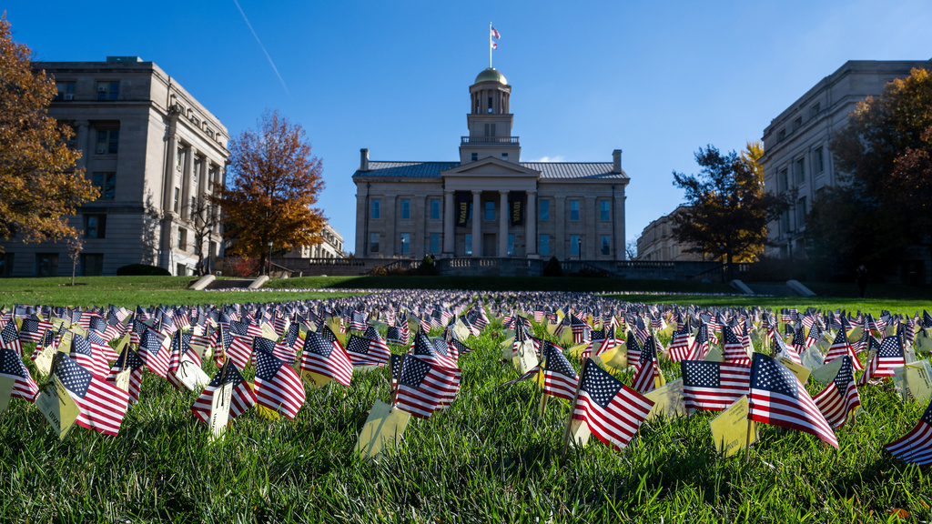 Veterans flag display