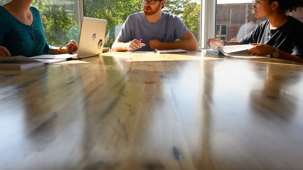 Students studying at Stanley Hall